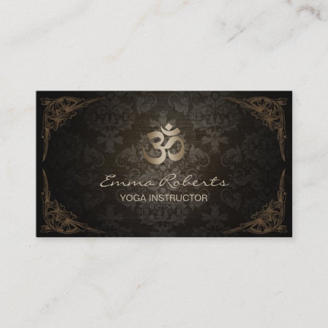 Yoga-u. Meditations-Vintager Treuekarte (Vorderseite)