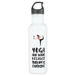 Yoga u. Wein Edelstahlflasche