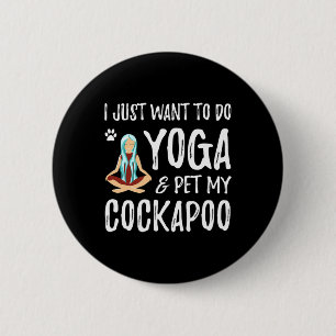 Yoga und Apoo-Hund als lustige Geschenkidee für Hu Button