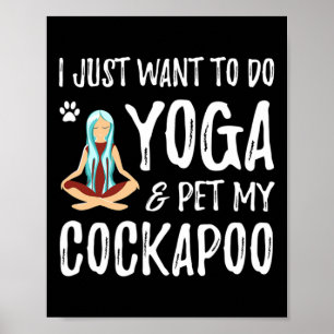 Yoga und Apoo-Hund als lustige Geschenkidee für Hu Poster