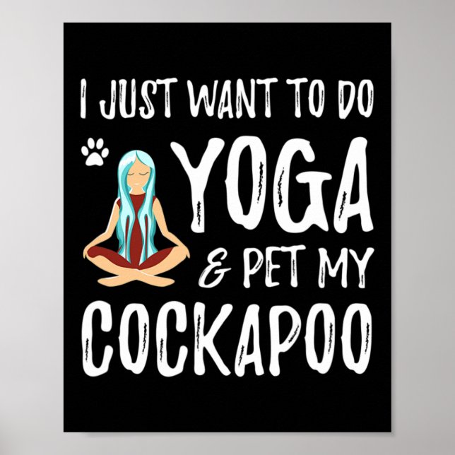 Yoga und Apoo-Hund als lustige Geschenkidee für Hu Poster (Vorne)