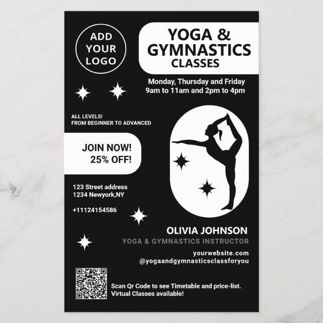 Yoga- und Gymnastiklehrerstudiengänge Flyer (Vorne)