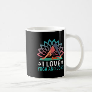 Yoga und Hunde Meditation Frauen Yoga Spruch Lusti Kaffeetasse