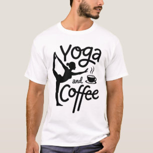 Yoga und Kaffee achtsame Morgenroutine T-Shirt