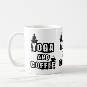 Yoga und Kaffee Lustiges Wellness-Freund Zitat Kaffeetasse