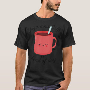 Yoga und Kaffeekatze T-Shirt