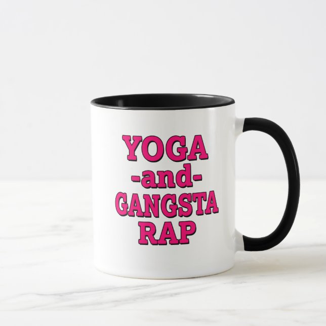 Yoga und lustige Kaffee-Tasse Gangsta Raps Tasse (Rechts)