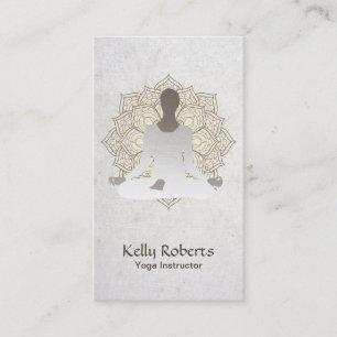 Yoga- und Meditationslehrer Lotus Mandala Wellness Visitenkarte