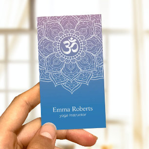 Yoga- und Meditationslehrer Mandala Namaste Om Zei Visitenkarte
