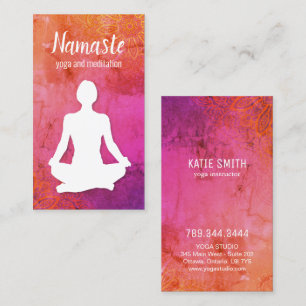 Yoga- und Meditationslehrer Visitenkarten Visitenkarte