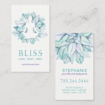 Yoga- und Reiki-Visitenkarten