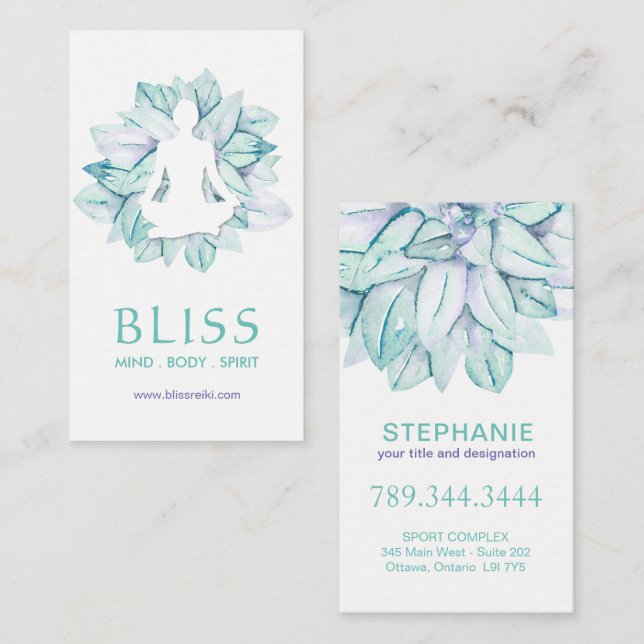 Yoga- und Reiki-Visitenkarten Visitenkarte (Vorne/Hinten)