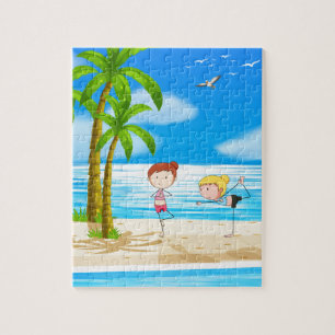 Yoga und Strand Puzzle
