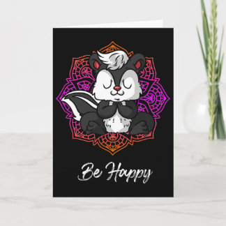 Yoga Unleashed Calm Skunk Yoga Zen Karte