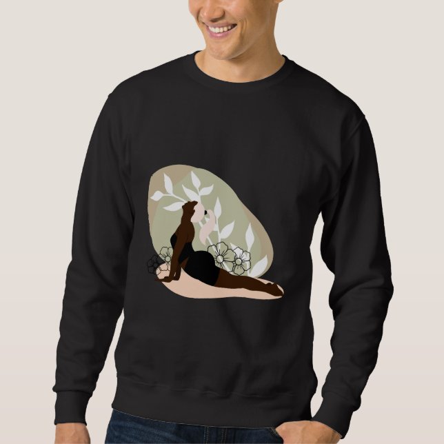Yoga Upward Dog Sweatshirt (Vorderseite)