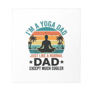 Yoga-Vater Vintage-Sonnenuntergang Lustiges Vater- Notizblock