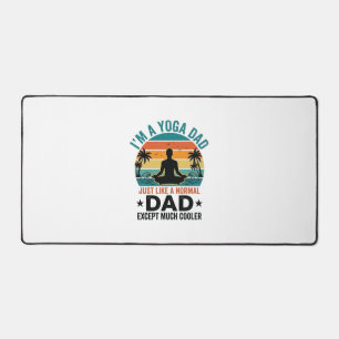Yoga-Vater Vintage-Sonnenuntergang Lustiges Vater- Schreibtischunterlage