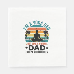Yoga-Vater Vintage-Sonnenuntergang Lustiges Vater- Serviette