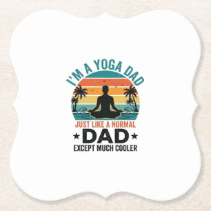Yoga-Vater Vintage-Sonnenuntergang Lustiges Vater- Untersetzer