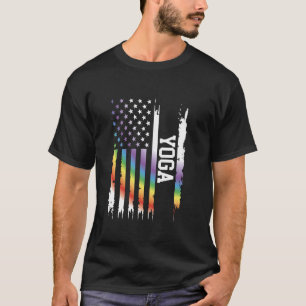 Yoga Vereinigte Staaten Distressed Regenbogen mit T-Shirt