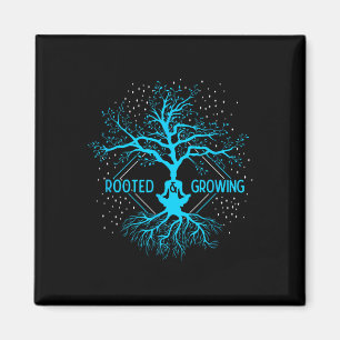 Yoga Verwurzelt Und Wachsend Meditation Baum Des L Magnet