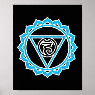 Yoga Veshuddha Kehlkopf-Chakra von Blue Chakra Poster