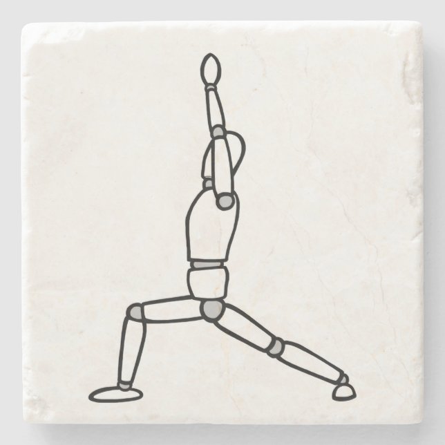Yoga Warrior Untersetzer (Vorderseite)