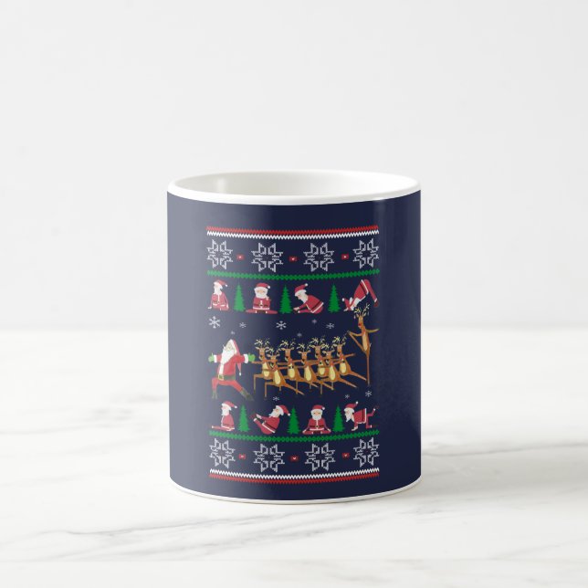 Yoga-Weihnachten Kaffeetasse (Mittel)