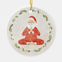 Yoga Weihnachten Santa Claus posiert Yoga Urlaub