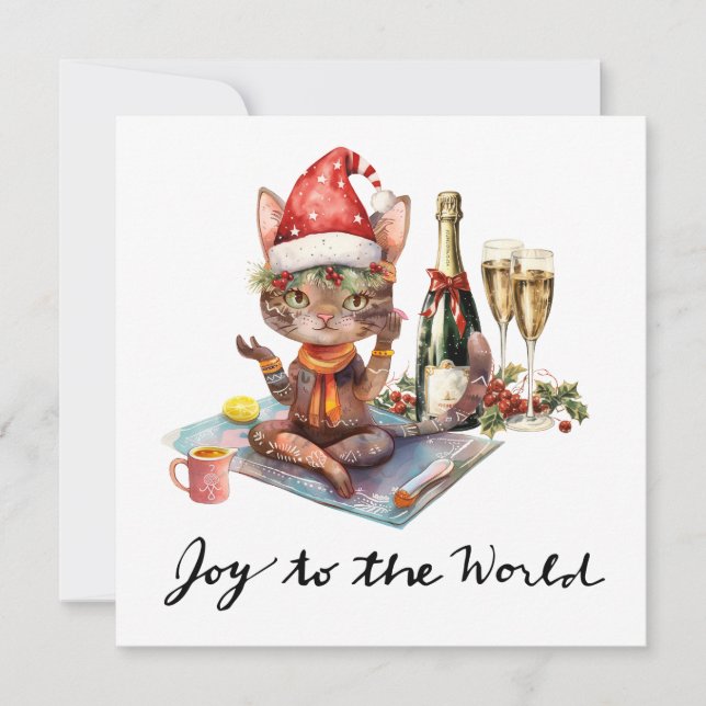 Yoga Weihnachten Weihnachtsmann Posing Yoga (Vorderseite)