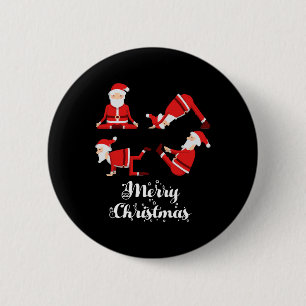 Yoga Weihnachts-Fitness Button