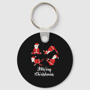 Yoga Weihnachts-Fitness Schlüsselanhänger