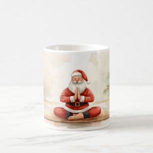 Yoga Weihnachts-Weihnachtsklaus mit Yoga Kaffeetasse