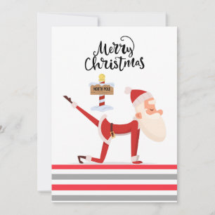 Yoga Weihnachts-Weihnachtsmann mit Yoga-Urlaub Feiertagskarte