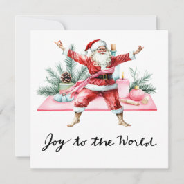 Yoga Weihnachts-Weihnachtsmann Posing Party Einlad Feiertagskarte