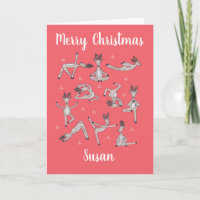 Yoga Weihnachtskarte personalisiert