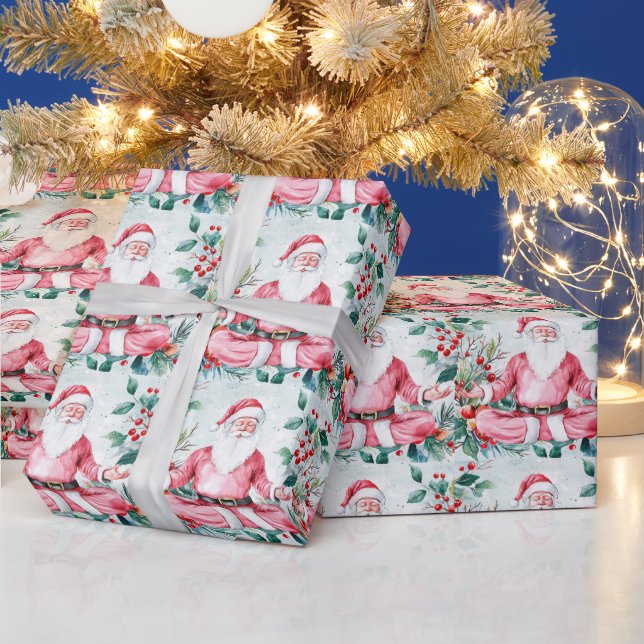 Yoga Weihnachtslehrer Geschenkpapier (Feiertage)