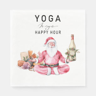 Yoga Weihnachtslehrer Serviette