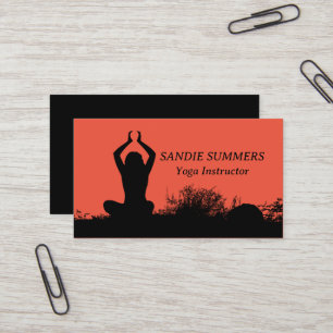 Yoga Wellness Instructor Meditation Business Card Visitenkarte