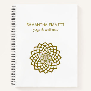 Yoga Wellness Minimalistisch Mandala Spiral Notebo Notizbuch