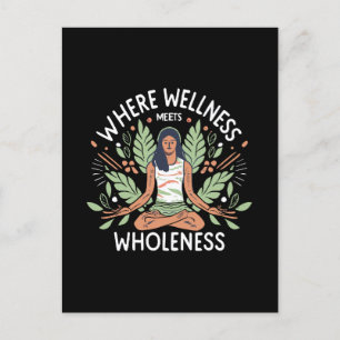 Yoga, wo Wohlbefinden und Ganzheit zusammentreffen Postkarte