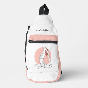 Yoga Woman individuelle Name Crossbody Bag