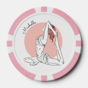 Yoga Woman individuelle Name Poker Chips