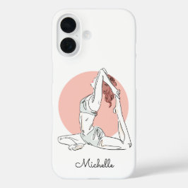 Yoga Woman individuelle Name Telefonfälle iPhone 16 Hülle