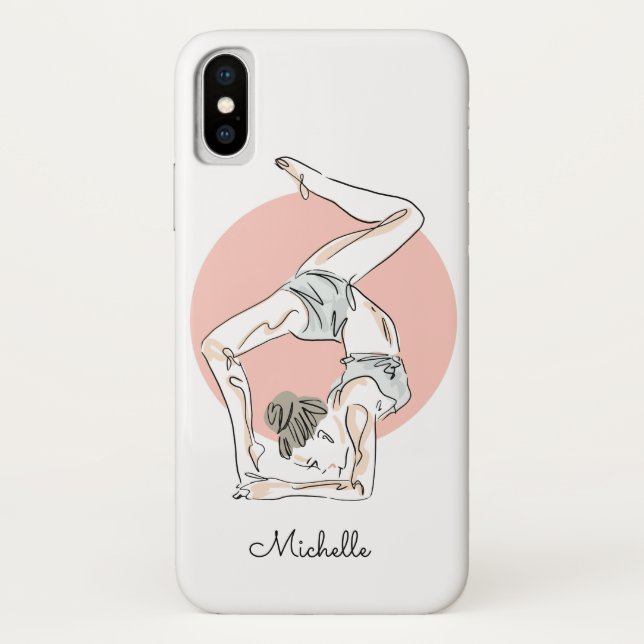 Yoga Woman individuelle Name Telefonfälle Case-Mate iPhone Hülle (Rückseite)
