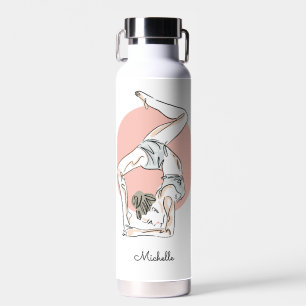 Yoga Woman individuelle Name Trinkflasche
