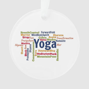 Yoga Word Cloud Ornament