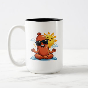 Yoga-Wurst Zweifarbige Tasse