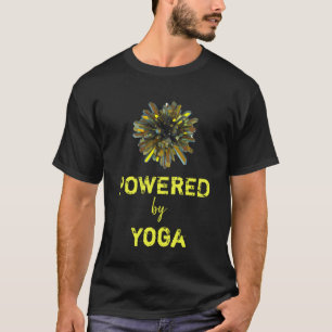 *~* Yoga Yellow Gold Crystal Sphere Men Black T-Shirt