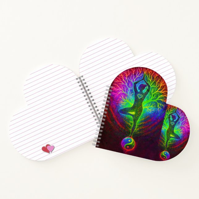Yoga Yin Yang Regenbogen Notizbuch (Innenseite)